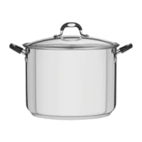 Caldeirão fundo Tramontina em Aço Inox com Fundo Triplo com Tampa de Vidro 30 cm 15,2 L
