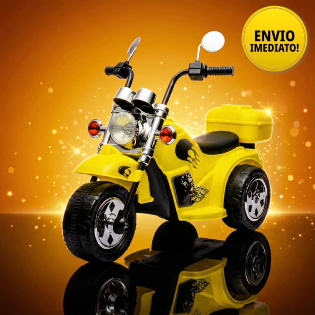 Moto Elétrica Infantil Chopper Zippy Toys Farol de Verdade Com Baú