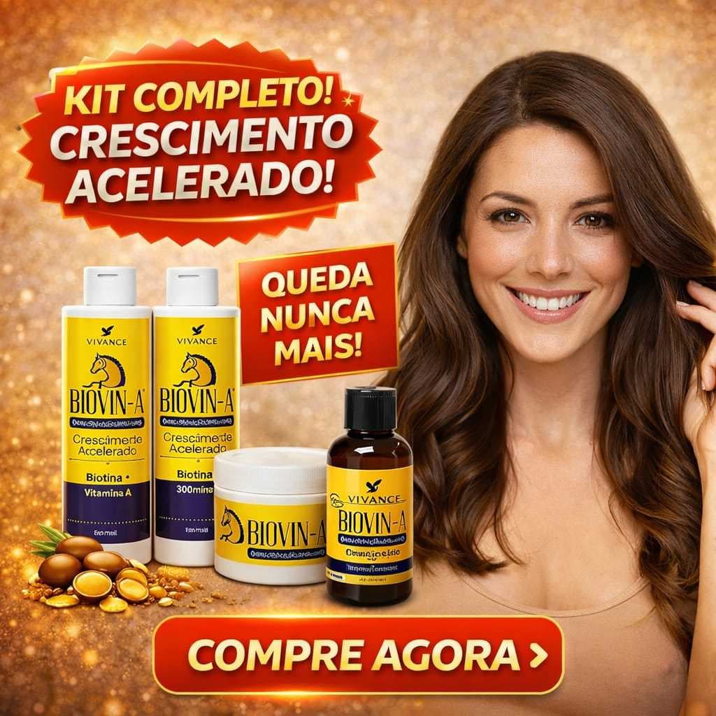 Kit Biovin-A Vivance Crescimento Capilar Acelerado Anti Queda Shampoo + Condicionador + Máscara + Tônico Biotina Vit A