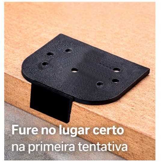 Guia de Furação Dobradiça 35mm Gabarito Marceneiro e Hobbista Alinhamento Perfeito