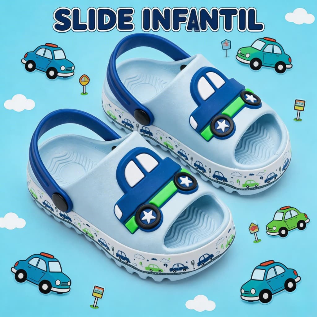 Sandália Infantil Menino Macia e Confortável Para Brincadeiras