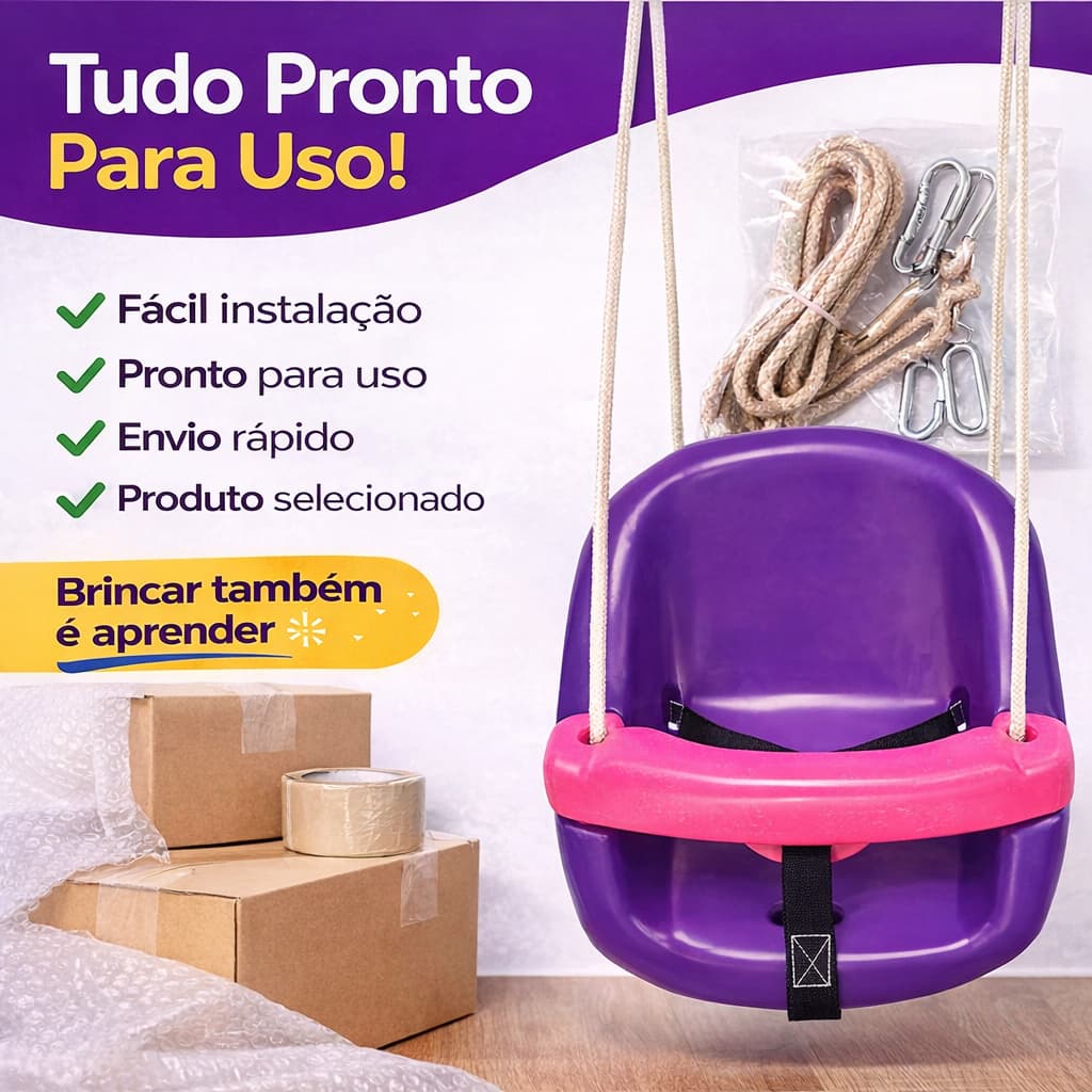 Balanço Baby Infantil Colorido Play Brinquedo