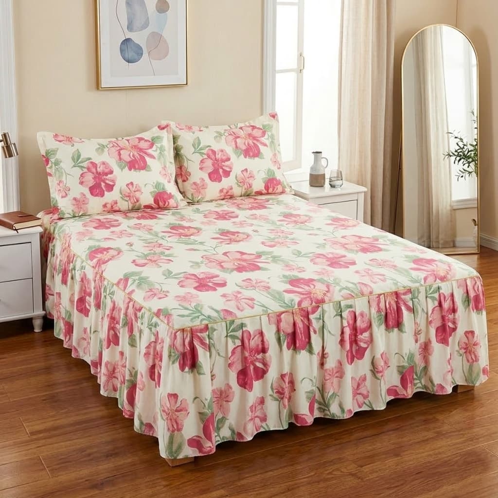 Kit Colcha Cobre Leito 3 Peças com Porta Travesseiro Estampado - Estampas Sortidas