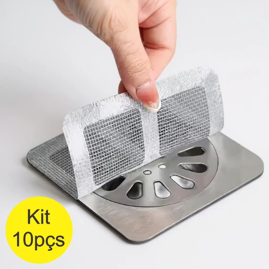 Kit 10/20/50 Adesivo Protetor de Ralo Tela Descartável Anti Entupimento e Anti inseto Para Banheiro Grelha