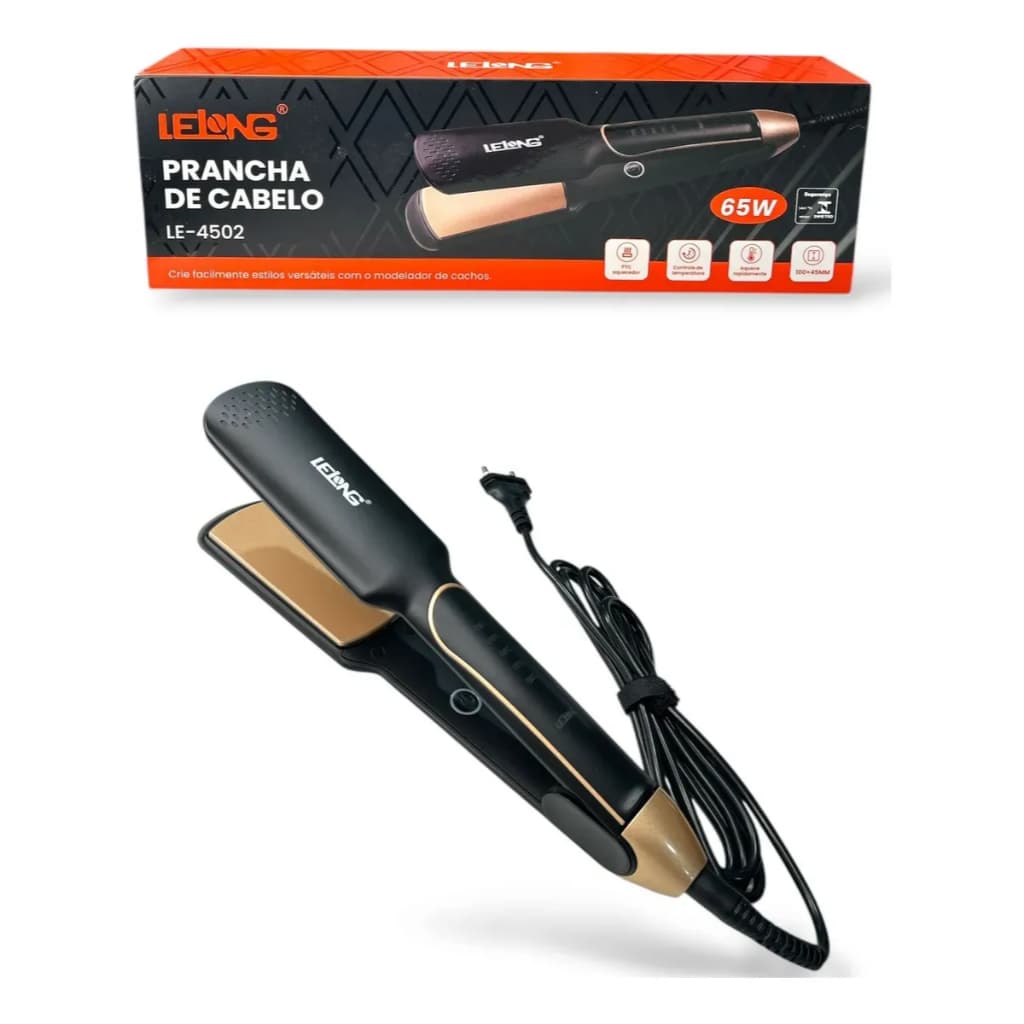Prancha Chapinha De Cabelo 110/220v LELONG Display Digital 230 °C