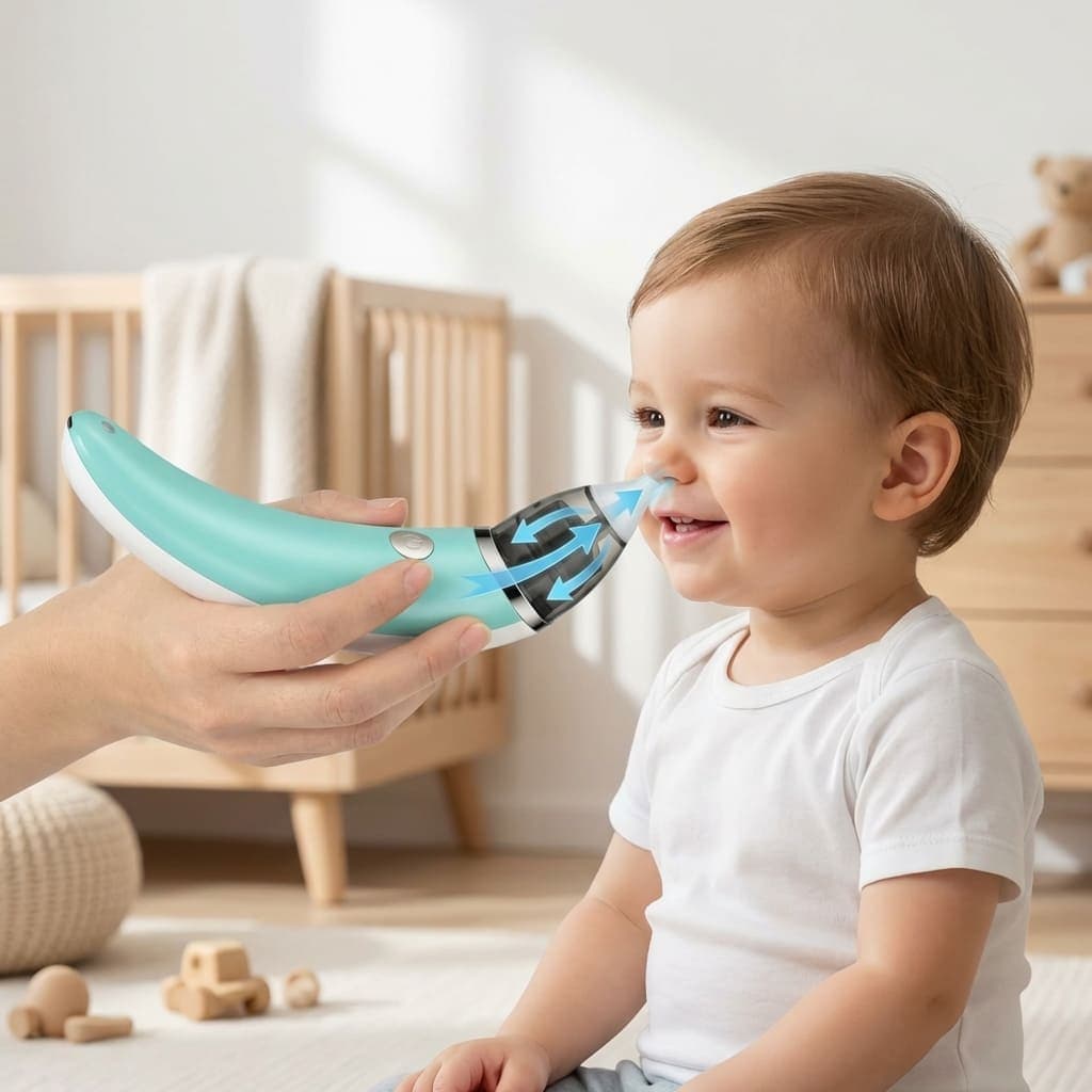 Aspirador Nasal Bebê Elétrico Silicone 5 Níveis Sucção Recarregável Portátil