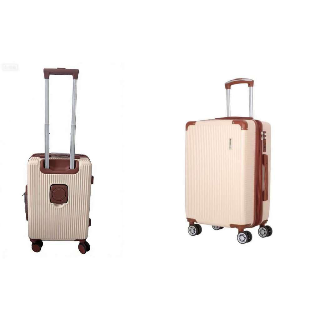 Mala De Viagem/Bordo Expansível-Ziper.Com  Porta Copo. Dupla. Rodas Dupla Removível 360Grau