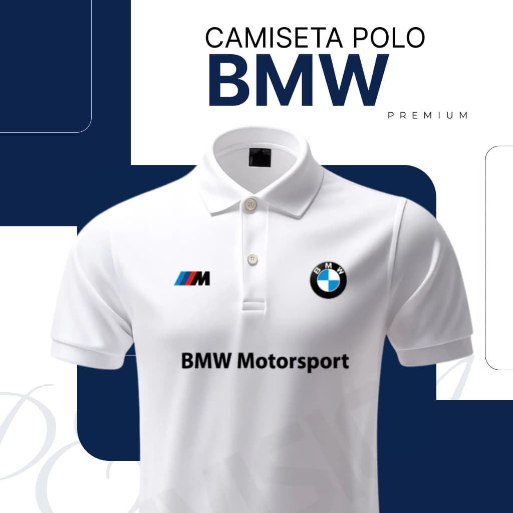 CAMISA POLO MASCULINA BLUSA BMW MOTORSPORT CORRIDA CAMISETA MASCULINA PREMIUM
