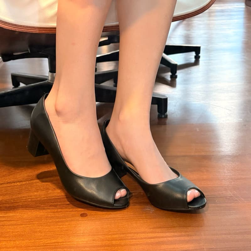 Peep Toe Beira Rio Feminino Salto Médio Confortavél Leve Anatômico Casual Trabalho Salto 5 cms Original
