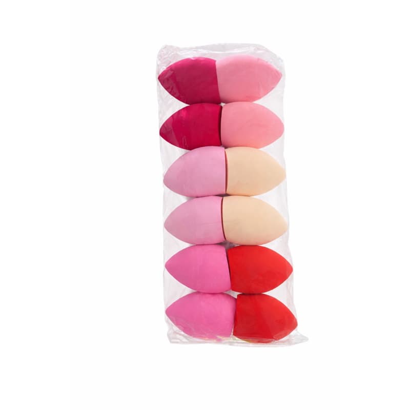 Kit com 12 Esponjas de maquiagem pack com 12 Unidades Chanfrada ou pêra Revenda