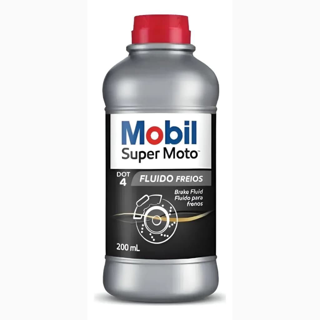 Fluido de Freio Mobil Super Moto Dot-4 200ml Óleo Para Freios de Motos