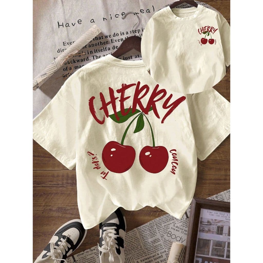 Camiseta Feminina ESTAMPAS DELICADAS Variadas Frutas Tropical e frases Estampas Femininas 2026 Algodão Premium