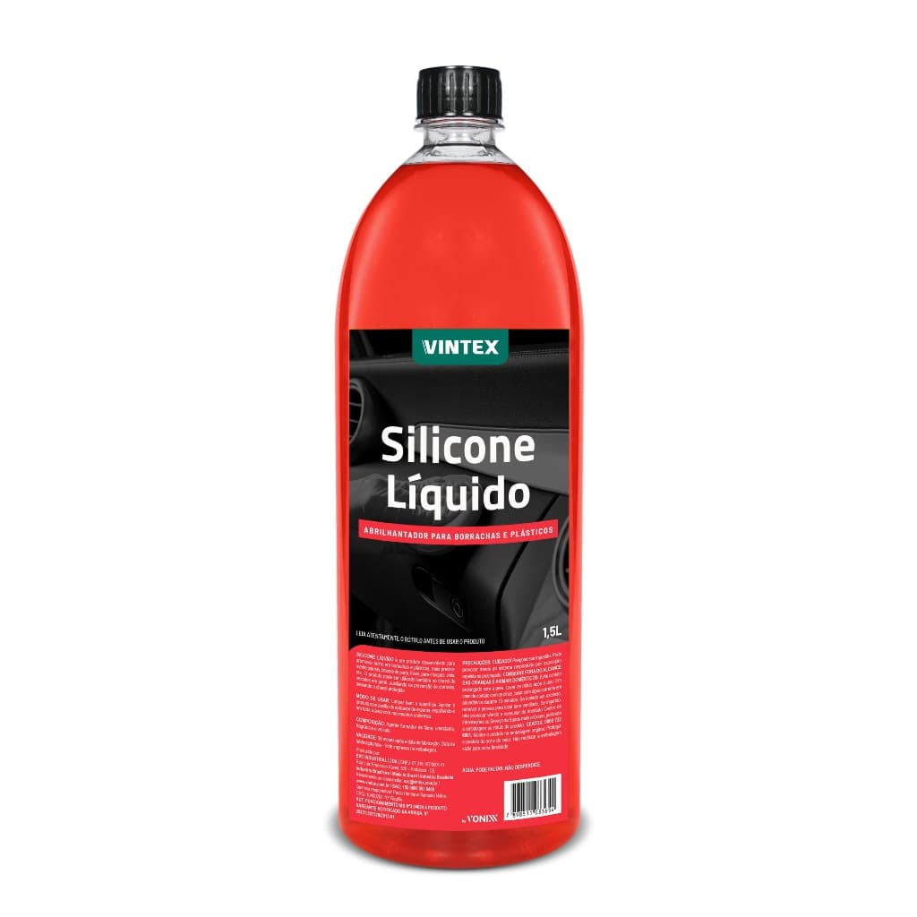 Silicone Líquido 1,5L Vintex Revitaliza Protege e Abrilhanta Plásticos e Borrachas