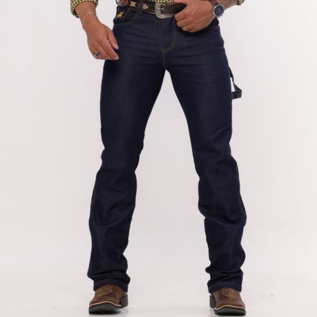 Calça MASCULINA CARPINTEIRO Montaria Texana Country Rodeio Jeans Premium Elastano