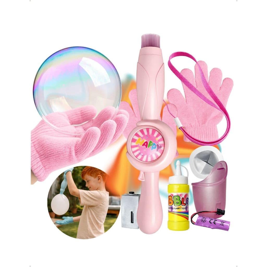 Brinquedo Máquina de Bolha de Sabão com Fumaça Neblina Brinquedo Bolinha de Sabão Com Luvas