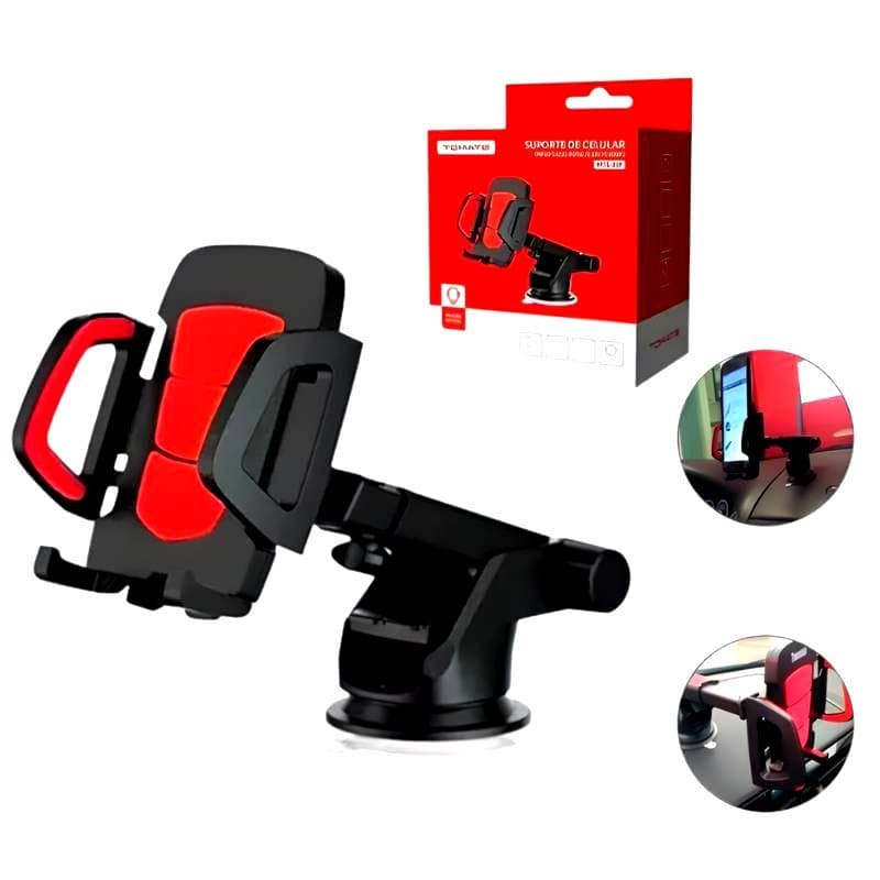 Suporte Celular Carro Tomate MTG-039 360° Ventosa Super Firme