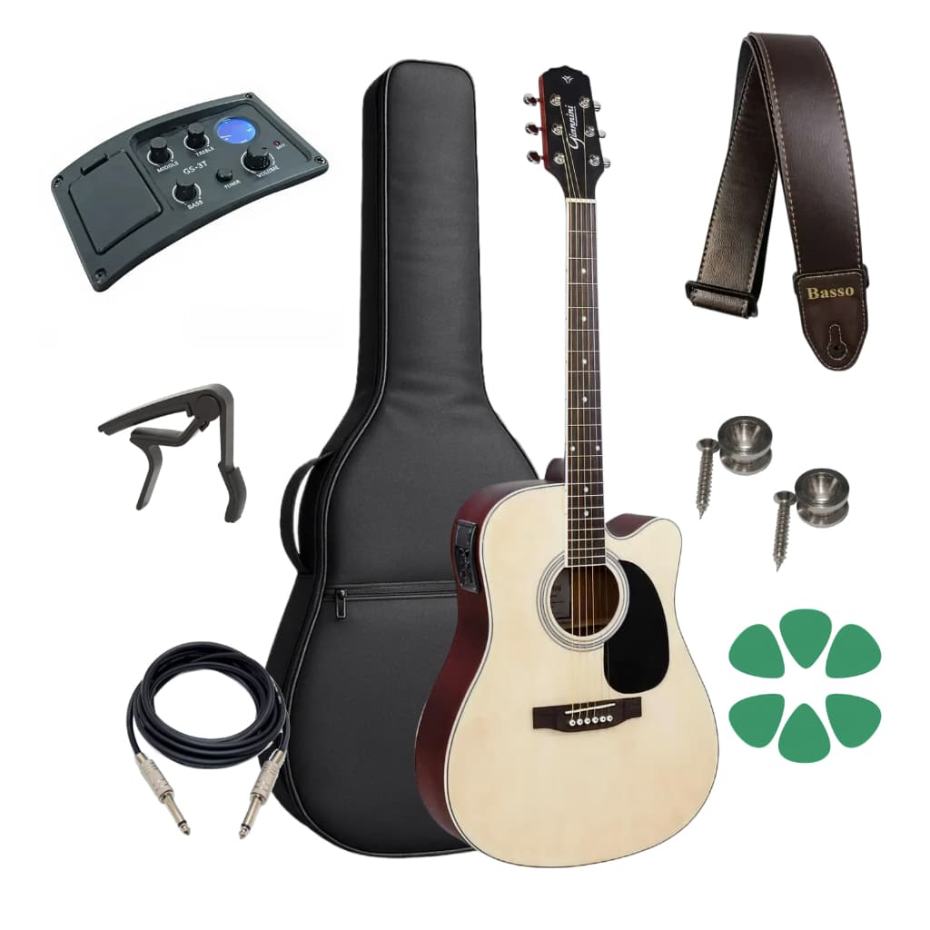Violão Giannini Folk Gdc-1 Ceq Ns + Capa Luxo E Acessórios