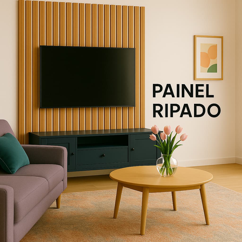 Kit Revestimentos Ripado Em MDF 45x11 – Envio FULL - Instalação Fácil Autocolante