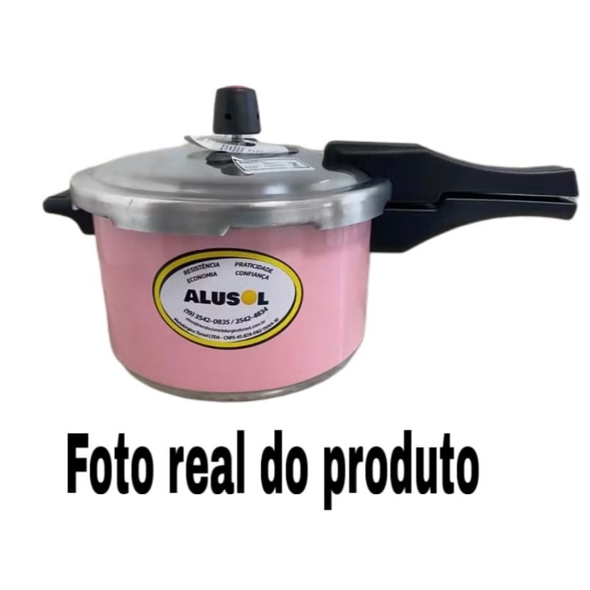 Panela de Pressão 2,5 Litros - Fechamento Externo - Rosa Barbie