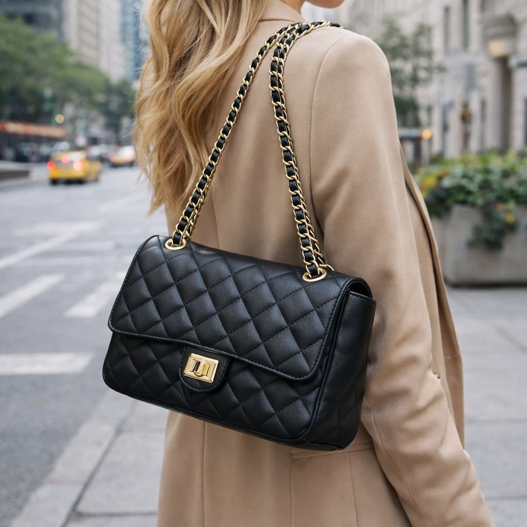 Bolsa Feminina Transversal Tiracolo Pequena De Ombro Alça Corrente Matelassê Festa Casamento Blogueira Luxo Barata Top