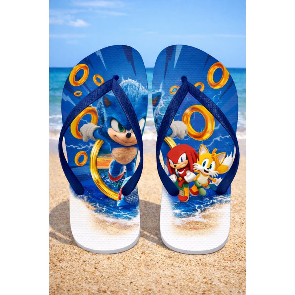 chinelo Sublimado tema  sonic