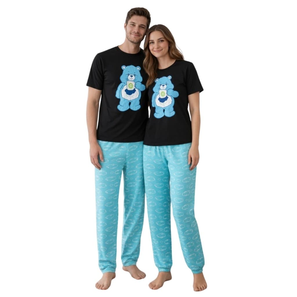 Kit Pijama Casal Manga Curta Verão Feminino Masculino Confortável Leve Estampado