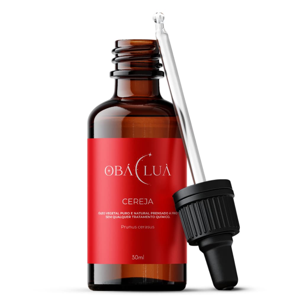Óleo Vegetal de Cereja OBÁ LUÀ 100% Puro – Uso Capilar, Corporal e Labial