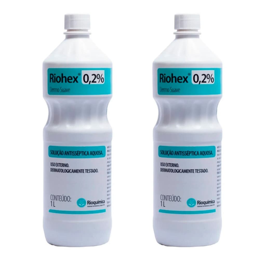 Kit C/2 Riohex 0,2% Aquosa Dermo Suave 1L