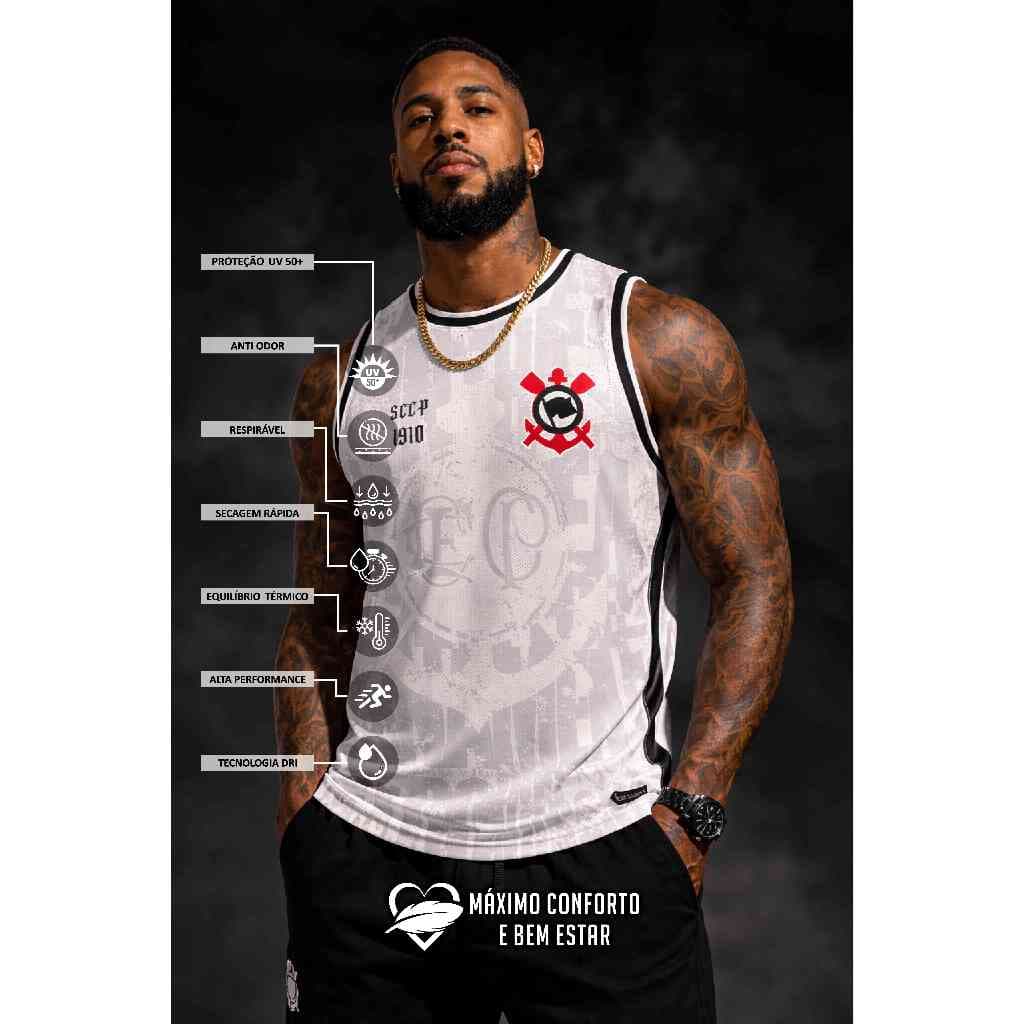 Camiseta camisa Regata Torcedor Torcida Timão Gavião Fiel DRY-FIT Premium