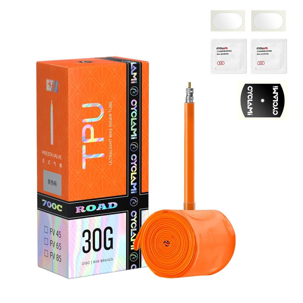 Câmara De Ar Tpu Speed Road Cyclami Aro 700c Válvula 85mm Super Leve e Resistente +2 Remendos (Lacrado com NFe)