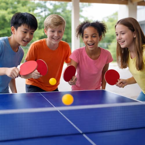 Kit 6 Bolinhas de Ping Pong Laranja para Tênis de Mesa Resistente Leve Brincadeira de Adolescente Criança Adulto Grêmio