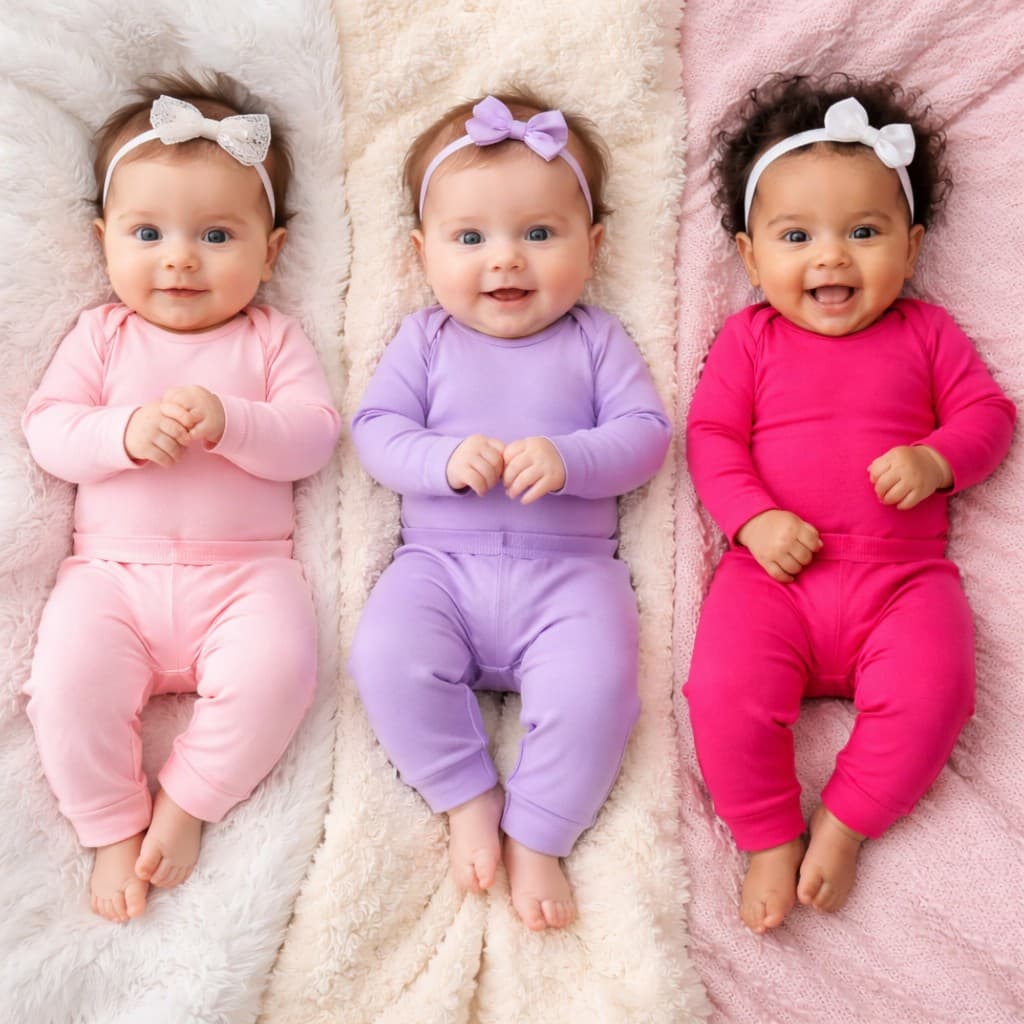 Kit Conjunto Térmico Bebê Menina Body e Calça Peluciado Inverno | M G 1 2 Anos