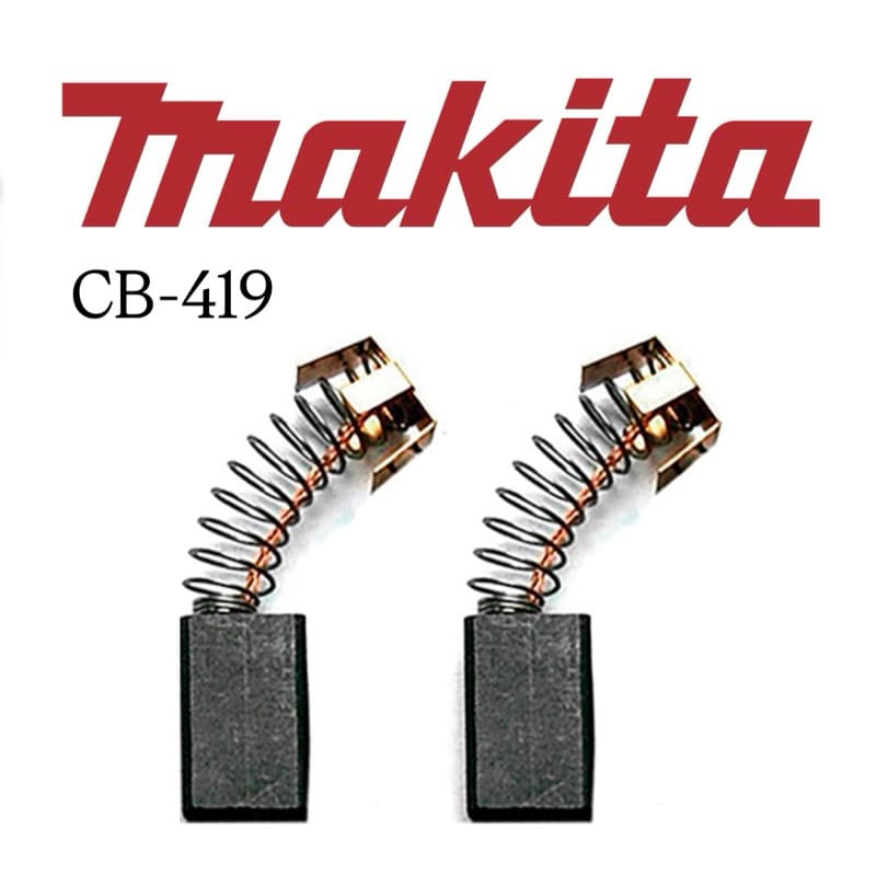 JG Escova de Carvão Pacote com 2 Peças PRODUTO ORIGINAL MAKITA CB-419 Grafite/Metal