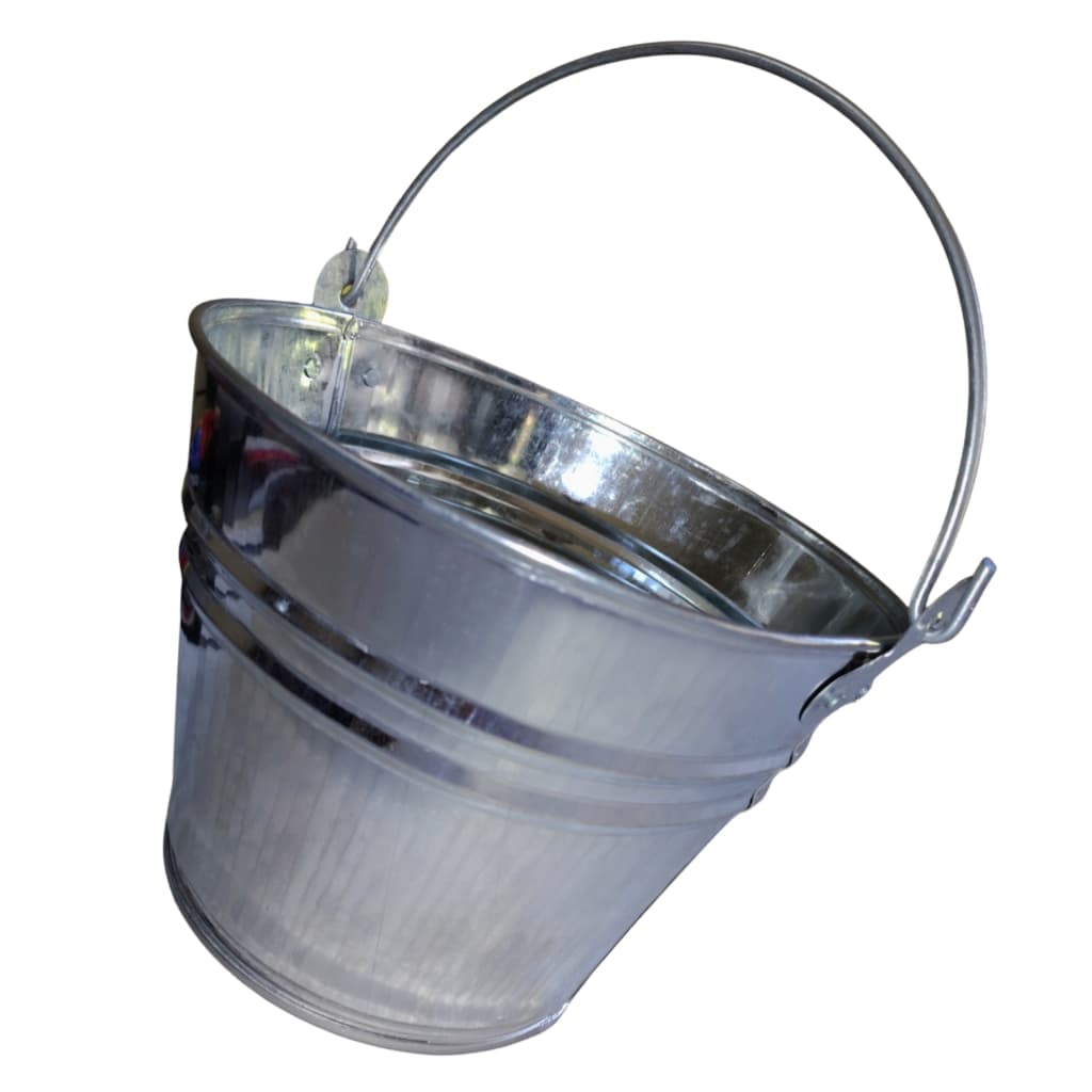 Balde Conico Multiuso Galvanizado 5 Lt de Alta Durabilidade Uso Doméstico Ordenha Decorativo e para Gelo Bar e Cerveja
