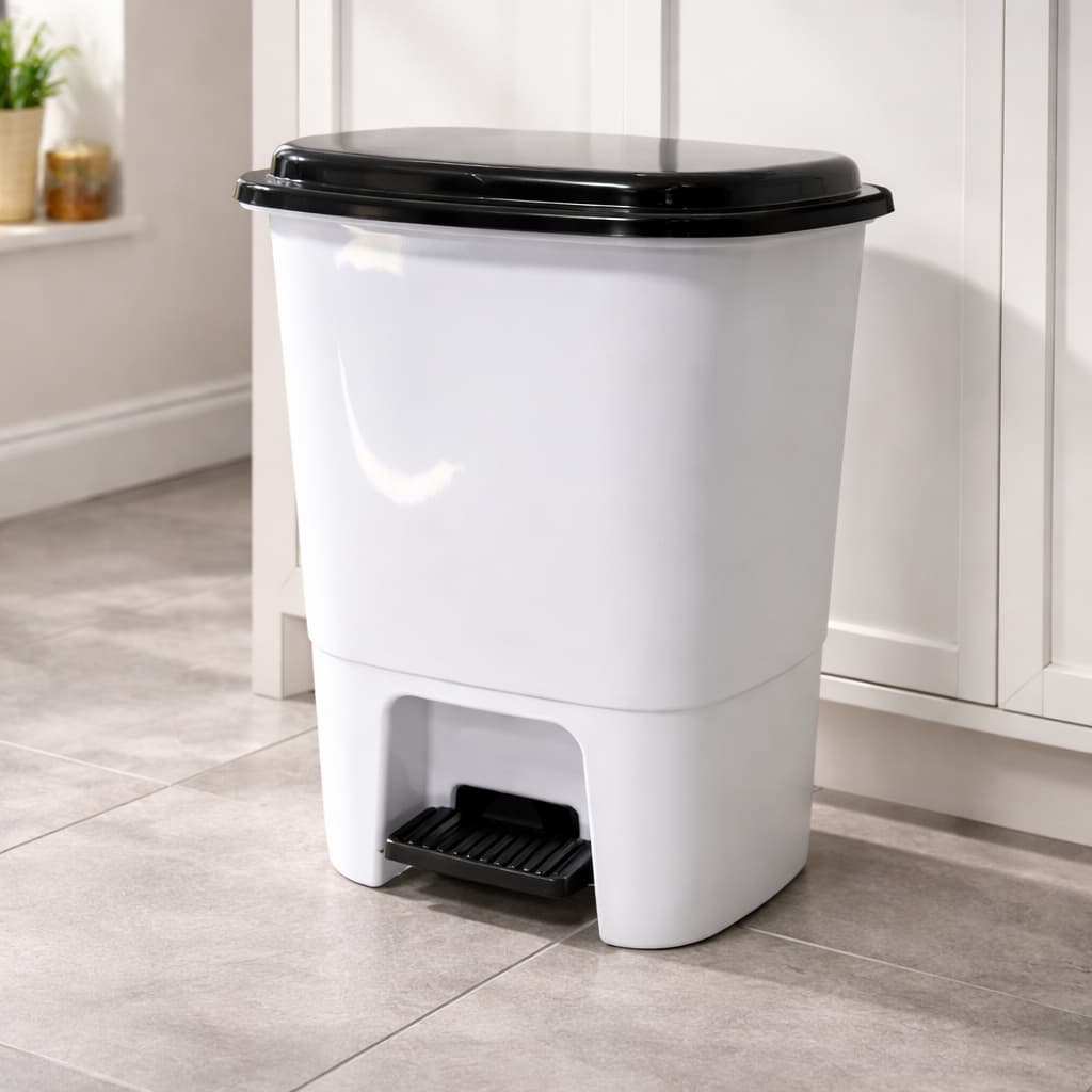 Kit 2 Lixeira 7 Litros Pedal Quadrada Pequena Ideal para Cozinha Banheiro ou Escritório