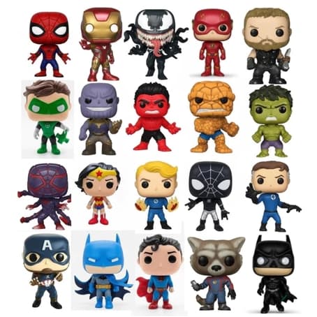 Bonecos  Action Figure Colecionáveis Heróis - Com Caixa Personalizada