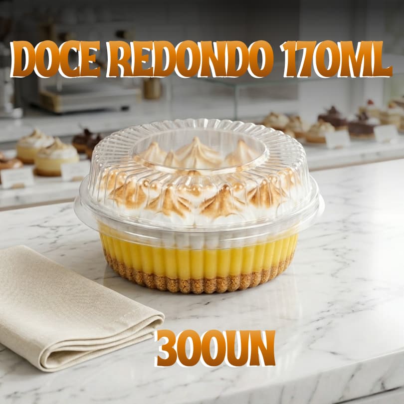 Doce Redondo 170ml | Caixa com 300 unidades | Doces, Sobremesa, Confeitaria