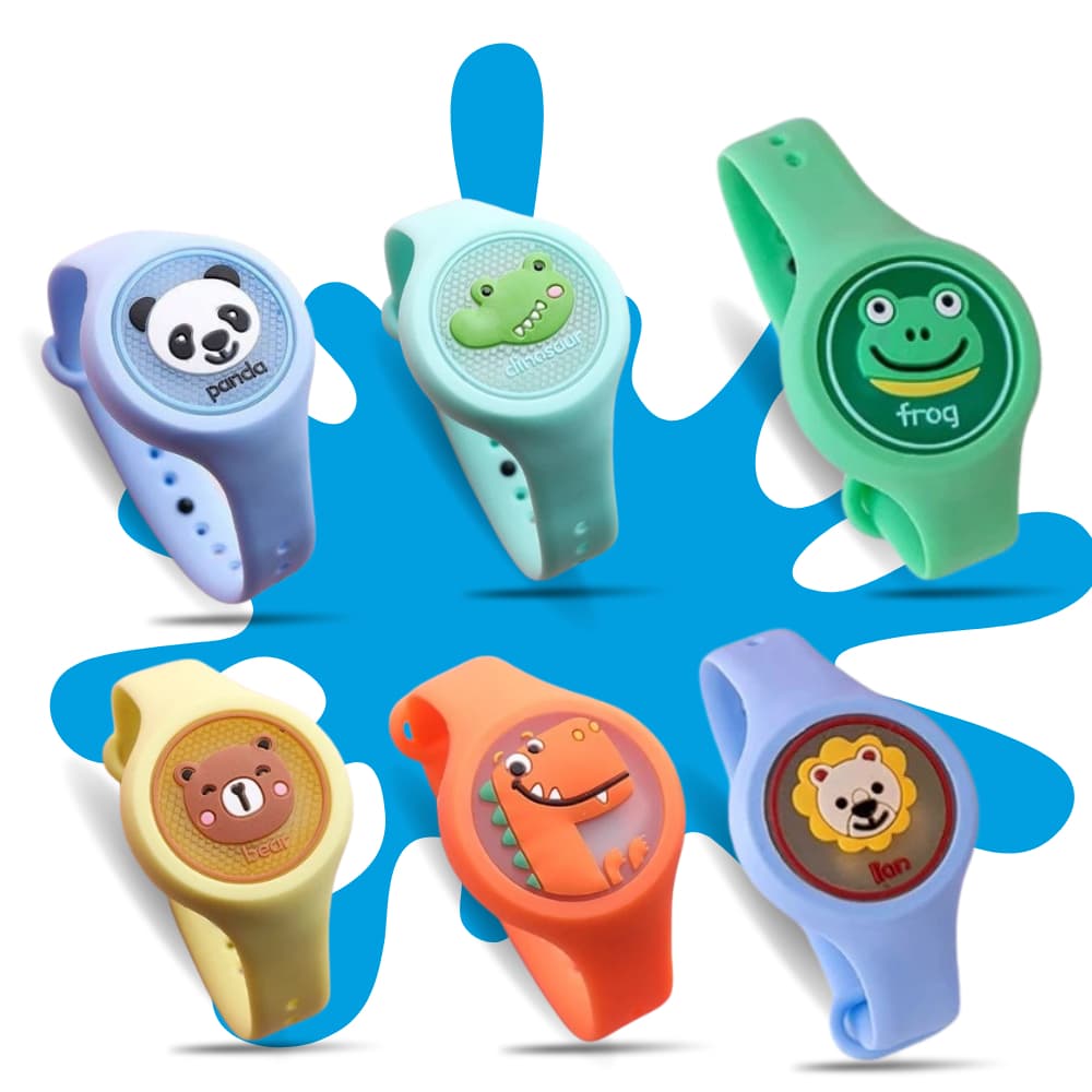 Pulseira Repelente de Mosquitos para Crianças, Dispositivo de Proteção para Bebês Adultos, Pulseira Relógio Luminoso,