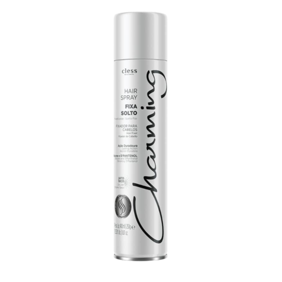 Spray Fixador Charming Fixa Solto Fixação Leve Silicone e D-Pantenol 400mL