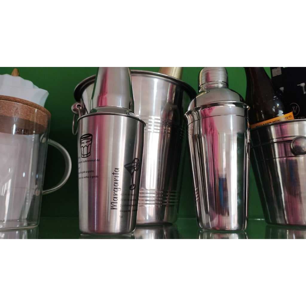 Coqueteleiras Aço Inox Lyor - Dois Tamanhos Disponíveis -Coqueteleira para Drinks
