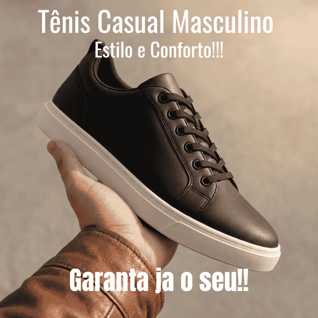 Tênis Casual Masculino Minimalista Texturizado Estilo Old Money Solado Emborrachado - Promoção