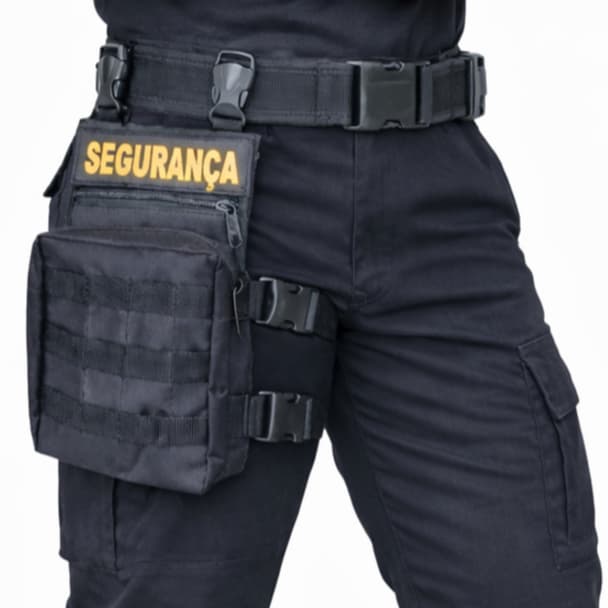 Kit Bornal de Perna Segurança Porta Treco + Cinto NA + Bordado