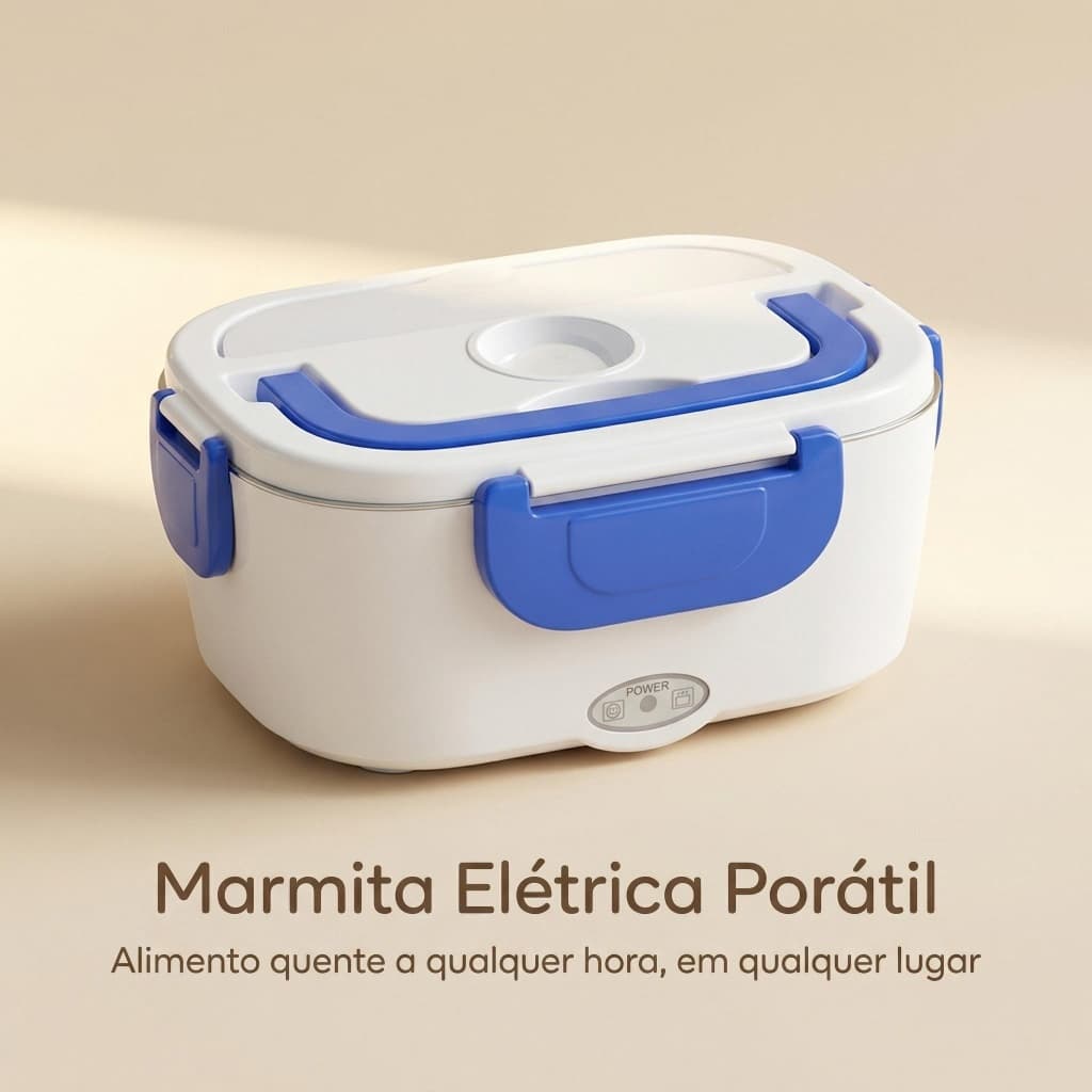 Marmita Elétrica Portátil 1,5L Inox 30min 220V Hermética Sem Vazamento