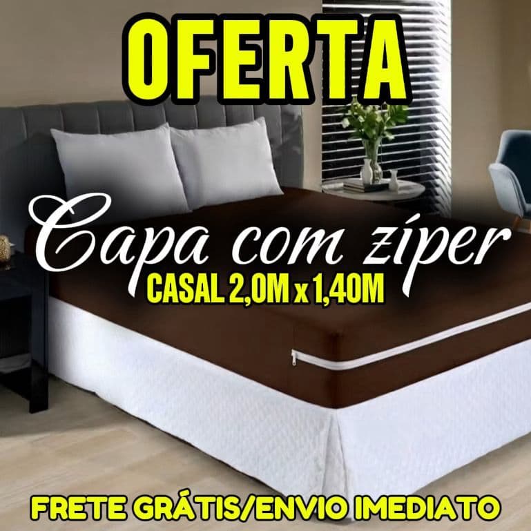 Capa De Colchão Casal Malha Gel Com Zíper Reforçado 1,40m x 2,00m x 30cm
