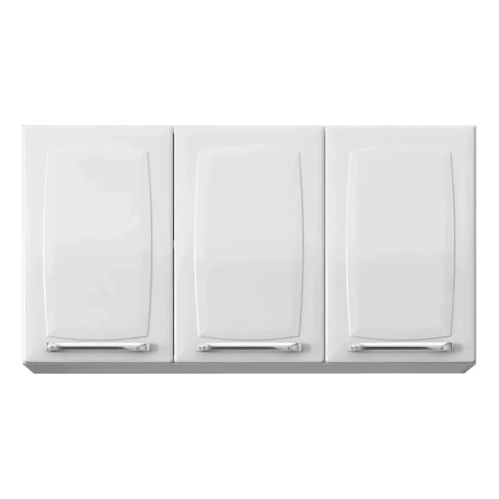 Armário de Cozinha Itatiaia Luce Aéreo Suspenso 3 Portas Branco De Parede Multiuso