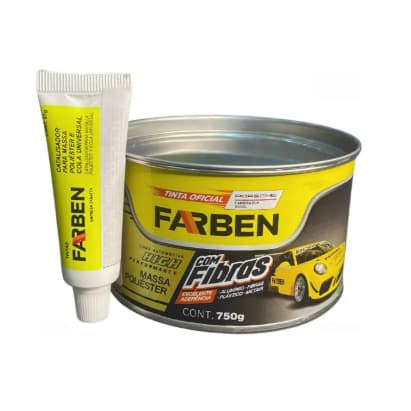 Massa Poliéster Com Fibras Farben 750 gr
