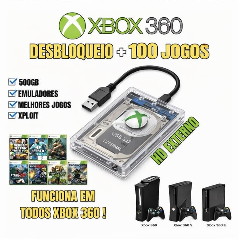 HD EXPLOIT 500 GB PARA XBOX 360