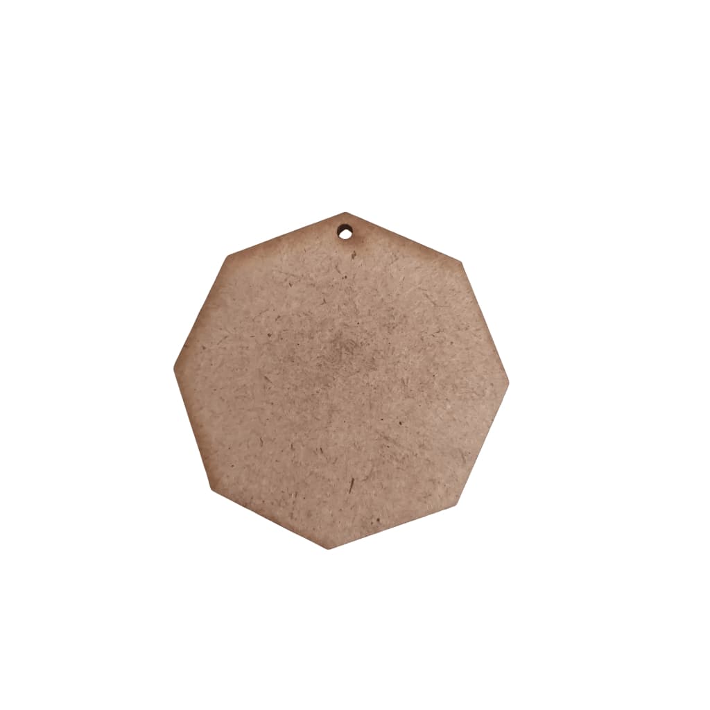 KIT Aplique/Pingente Hexágono Arredondado para Customização 5x5cm MDF 3mm Cru