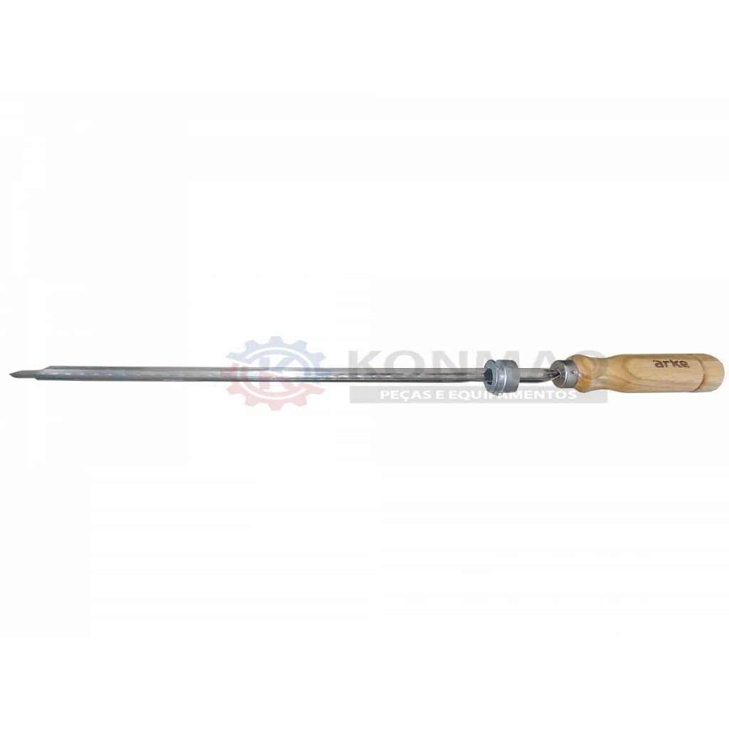 Espeto simples lâmina 45cm assador churrasqueira rotativa Arke Vulcano AGR AER VITTA