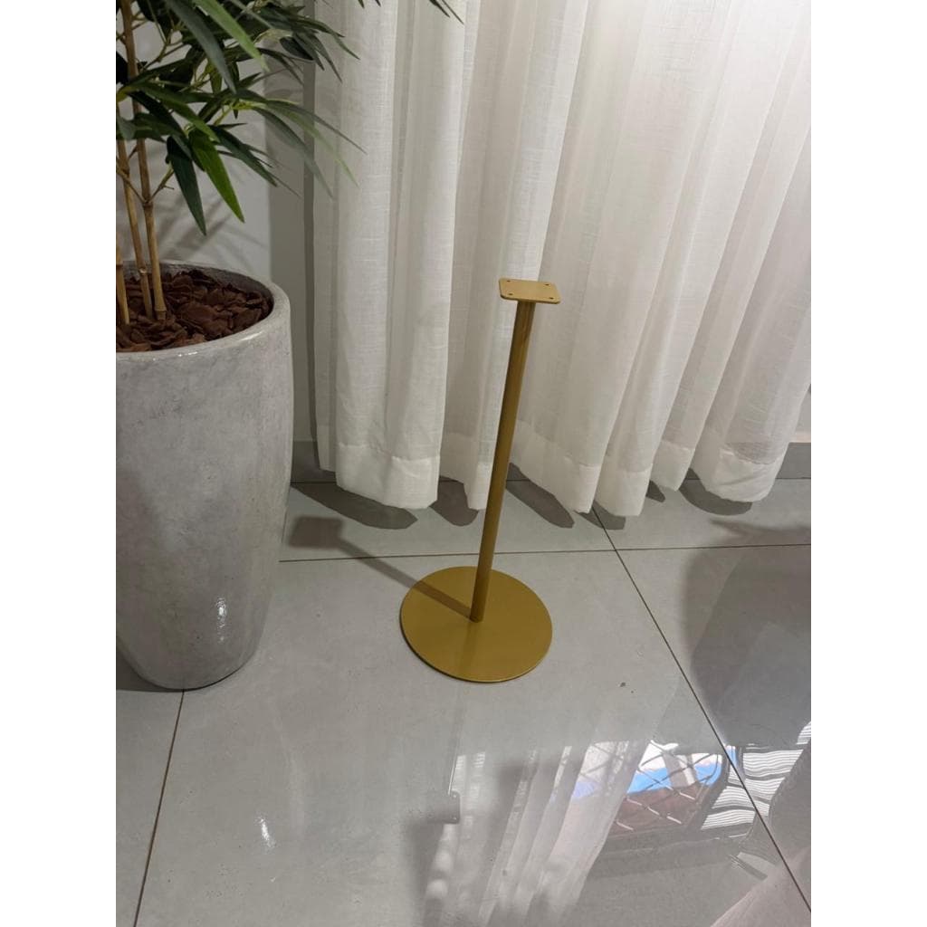 BASE de Mesa em Metal Dourada 60cm para Decoraçao Estrutura para Granito Marmore Vidro